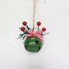Decoración Navideña Transfronteriza de Amazon Colgante para Árbol de Navidad Copo de Nieve de Cinco Puntas Campana Cuerda de Cáñamo Accesorios de Bayas Campana Navideña