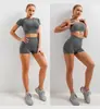 Conjunto de ropa de yoga con chaleco profesional de verano, sujetador con tirantes europeos y americanos, conjunto de ropa de yoga de manga corta, ropa de yoga transfronteriza para mujer