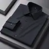 Lã+Modal Outono Camisa de Manga Longa de Lã de Alta Qualidade para Homens, Casual de Negócios, Antirrugas, Camisa que Não Precisa Passar