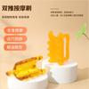 Gua Sha de Ámbar de Resina para Masaje de Hombros y Cuello, Cepillo Meridiano, Tabla de Cuidado de la Columna Vertebral y Espalda de Cera de Abeja, Liberación Muscular, Masajeador de Doble Empuje