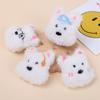 Muñeco de Perro West Highland de Peluche de Dibujos Animados Broche de Cachorro Accesorios para el Cabello DIY Ropa Pantuflas Calcetines Accesorios Funda para Teléfono Móvil