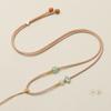 Colar de cloisonne corda criativa tecido diy ajustável jade jade ágata cristal pingente corda jóias cordão