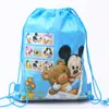 Bolsa de Cuerda Nueva de Mickey y Minnie Bolsillo de Doble Cara No Tejido Bolsa con Cordón Impresa Mochila Escolar Regalo para Niños En Stock