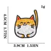 Qishao bonitos animales de dibujos animados bordado de gato pegatinas de tela para ropa bolsa funda de teléfono sello de bordado de computadora parches pegatinas en stock
