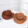Sombrero Vaquero Occidental de Gamuza Estilo Étnico Retro Sombrero para el Sol de Camping al Aire Libre Vacaciones Sombrero de Caballero Fabricante en Stock