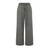 Venta al por mayor de ropa para mujer estilo europeo y americano transfronteriza, línea de estilo de vida relajado, cordón elástico, pantalones casuales anchos y fluidos, pantalones de chándal