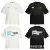 Marca de Moda Americana Representa Logo Básico Pequeño Letra Camiseta de Manga Corta Holgada Casual para Hombre y Mujer Transfronteriza Media Manga