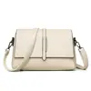 Bolsa vintage de couro macio para comércio exterior transfronteiriço para mulheres, nova bolsa simples versátil de ombro/axila, bolsa transversal de grande capacidade para o dia a dia