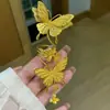 "Mariposas Dobles Volando" Anillo Dorado de Doble Mariposa Calado Filigrana Anillo Dulce Lujo Accesible y Sentido de Alta Gama para tu Novia