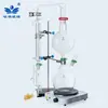 Dispositivo de Extracción y Separación de Aceites Esenciales Equipo de Destilación por Arrastre de Vapor Matraz de Doble Cuello de 2000 ml Condensador Graham