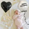 Accesorios para Fotos de Bebé Niño Luna Llena Globo Bebé de 100 Días Decoración del Hogar Tela de Fondo 100 Decoraciones