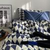 Conjunto de Cama de Algodão Lavado de Quatro Peças no Estilo Ins Capa de Edredom Solteiro Dormitório Estudantil Colcha Conjunto de Três Peças para Primavera e Verão