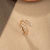 Nuevo anillo de circonita con microincrustaciones de lujo de moda de gran venta transfronteriza entre Europa y Estados Unidos, anillo de temperamento de alta gama para mujer al por mayor
