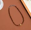 Cocina cuentas redondas con cuentas de transferencia ágata gris ágata roja 6 mm pulsera de doble círculo sentido avanzado estilo nacional Cocinar pulsera