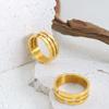 Diseño europeo y americano básico versátil irregular metal hip-hop personalidad estilo neutro acero de titanio anillo joyería para hombres y mujeres