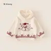 Suéter de Punto con Capucha de Dibujos Animados para Bebé Niña, Suéter Grueso de Cuello Redondo para Niños, Ropa Infantil Huzhou Zhili