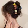 Presilha de Cabelo com Toque de Luxo, Tamanho Grande Exquisite para Cabelos Grossos, Presilha de Garra para Penteados na Parte de Trás da Cabeça, Acessório de Cabelo Popular para Mulheres, Acessório de Presilha Tubarão