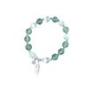 Pulsera de cristal de fresa verde natural para mujer, diseño de nicho blanco, pulsera de regalo para niña, vitalidad saludable, plata 925