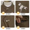 Traje novo estilo chinês bordado com gola alta para crianças, terno estilo chinês com lantejoulas, terno Zhongshan para discursos, recitações de meninos e vestido de primeiro aniversário de pajem