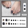 Colección de Verano de Varios Diseños para Uñas de los Pies, Uñas Falsas para Pies con Bloques de Color Frutal y Estampado Francés, Parches de Uñas Terminados, Arte para Uñas al por Mayor