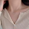 Collar de Acero de Titanio para Joyería de 1.0m, Mariposa Sueño, con Lazo Dinámico, Nudo de Princesa, Diseño Único, Cadena de Clavícula de Lujo Ligero
