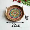Cesta de frutas tejida de ratán, cesta de pan tejida, bandeja para aperitivos, mesa de café, bandeja para pasteles, cesta de almacenamiento de escritorio