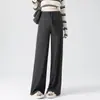 Pantalones de maternidad color arroz gris, nuevo estilo verano 2026, pants deportivos casuales de pierna recta, pantalones deportivos anchos para primavera y otoño