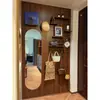 Estante Organizador de Pared Decorativo Perforado Color Nogal para Entrada