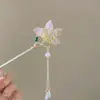 Pasador de Flor con Borla para Mujer, Accesorio para el Cabello de Estilo Antiguo, Pasador Sencillo para Recogidos, Pasador para el Cabello Hanfu Cheongsam, Otoño 2025