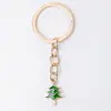 Serie Navideña Llavero de Aleación Colgante de Dibujos Animados de Papá Noel Reno Accesorios de Decoración DIY Regalo Venta al por Mayor