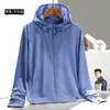 Chaqueta de Protección Solar para Mujer 2025 Verano Nueva Marca de Moda UPF50+ Seda de Hielo Transpirable Ultradelgada Manga Larga con Capucha Abrigo Casual