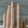 Molde de Mão Modelo para Prática de Nail Art, Modelo de Dedo Falso, Suporte de Exibição de Pontas de Unha, Modelo de Mão Tridimensional Flexível