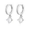 Pendientes de Moda Completamente de Plata S999 Pendientes de Diamante Destellante para Mujer, Lujo Accesible, Pendientes Elegantes de Circonita Súper Destellantes y Pendientes