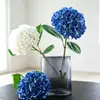 Ramo de una sola flor de hortensia artificial grande para decoración de escenas, decoración de bodas y hoteles, ramo de mano de hortensia, flores secas, flores artificiales
