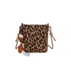 Bolso bandolera europeo y americano transfronterizo nuevo, bolso para teléfono versátil de nicho de alta calidad, bolso de hombro de moda de gran capacidad con estampado de leopardo