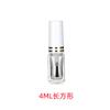 Botella Vacía Redonda de Vidrio para Esmalte de Uñas con Pincel Cuadrado, Botella Recargable, Pincel para Pintura, Pincel para Aceite, Botella de Vidrio de 3-15 ml con Bolas Anti-Sedimentación