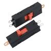Interruptor de Palanca de Alta Corriente de 10A para Electrodomésticos, Interruptor Deslizante de Encendido para Secadora de Cabello con Mango Rojo, de Tres Pines, de Tres Posiciones con Orejas