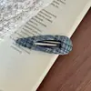 Pinza para el pelo de tela coreana a cuadros de alta gama, pinza para flequillo lateral, pinza BB simple de temperamento, todo a juego para pelos sueltos, accesorios para el pelo