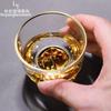 Taza Maestra Jinshan de Estilo Japonés Vaso Transparente Taza de Oro Oculto Taza de Té Kung Fu Creativa Personalizada Taza de Degustación Taza con Vista a la Montaña Taza de Té