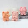Molde de Silicona para Vela Aromática con Forma de Oso DIY - No Mires, No Escuches, No Hables - Molde de Silicona para Oso de Yeso, Resina