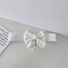Cinto com fivela de laço Feminino selo de cintura decorativo com saia retrô elástico fino de cintura fina versátil simples