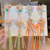 Nuevo tocado de estilo antiguo para niños, disfraz antiguo de princesa, colgante de flor, horquilla, estilo chino, accesorios para el cabello Hanfu para niña pequeña, tocado de flores
