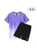 Conjunto Deportivo de Verano Holgado, Versátil de Cuello Redondo Manga Corta Shorts Conjunto de Dos Piezas, Malla de Secado Rápido, Transfronterizo, Unisex