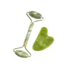 Set de Herramientas de Belleza Rodillo de Jade de Cuarzo Rosa Natural Transfronterizo para Masaje Gua Sha de Cuerpo Completo, Masaje Facial y Herramienta de Gua Sha para la Espalda