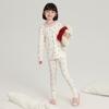 Pudding Haru Roupas Infantis Conjunto de Roupa de Casa 2025 Outono Novo Conjunto de Roupa de Outono para Meninas Conjunto de Tecido Modal