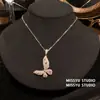 Sombra de Mariposa Brillante~Cadena de Clavícula de Mariposa de Zircón con Viento Suave Dulce y Delicada Collar de Lujo Ligero Gama Alta Venta al por Mayor