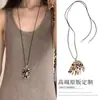 Girasol Ouni Mismo Estilo Collar de Corazón Cadena Larga de Sudadera Plata Ins Accesorios Simples Coreanos Apilamiento de Alta Gama