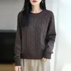 Suéter de tricô estilo coreano com um visual sofisticado, perfeito para o outono e inverno. Esta camada base de tricô de algodão puro e elegante pode ser usada como uma camada interna ou como uma peça externa.