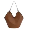 Bolsa Grande de Ombro Único Estilo Preguiçoso Outono Inverno Novo Estilo Transfronteiriça Global Bolsa Tote Tecida Bolsa de Axila Moda de Nicho Feminina