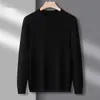 Suéter para Hombre de Comercio Exterior Invierno Resistente al Frío Cálido Suéter de Cuello Redondo Algodón Puro Hombre Suéter de Punto Rojo Otoño e Invierno